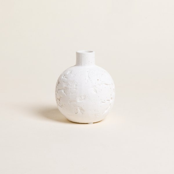 TINAJA JHARI WHITE 12X10 CM