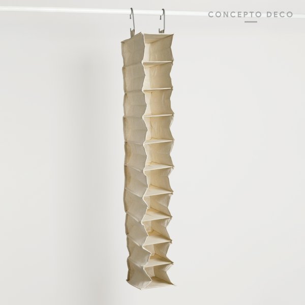 ORGANIZADOR COLGANTE S 10 RACK 15X30X1,20CM CRUDO