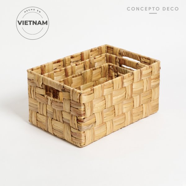 CANASTO SET X 3 JACINTO G:36X18 M:31X15 C:25,5X12CM