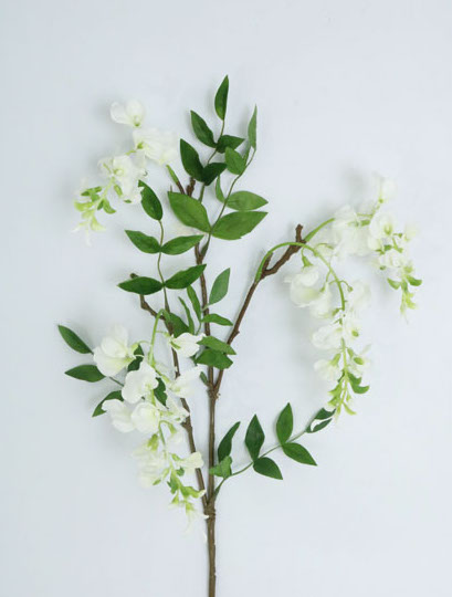 WISTERIA SPRAY 81 CM. WHITE