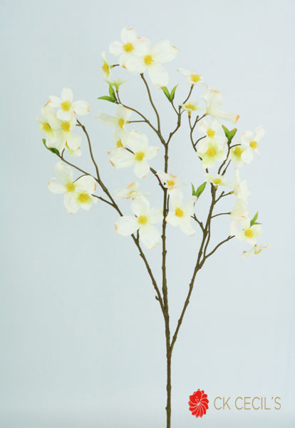 DOGWOOD SPRAY 83 CM. CREAM