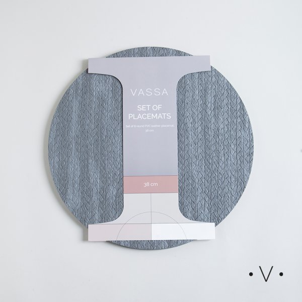 [4114789] SET X 6 INDIVIDUALES REDONDOS 38 CM VASSA HOME