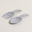 SET DE TENEDOR Y CUCHARA DE MELAMINA LUXOR 27 CM