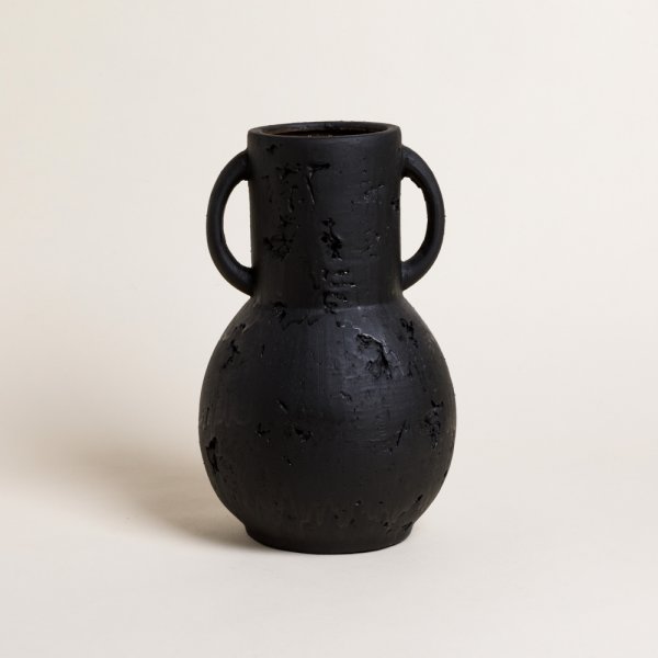 TINAJA JHARI BLACK 28X16 CM