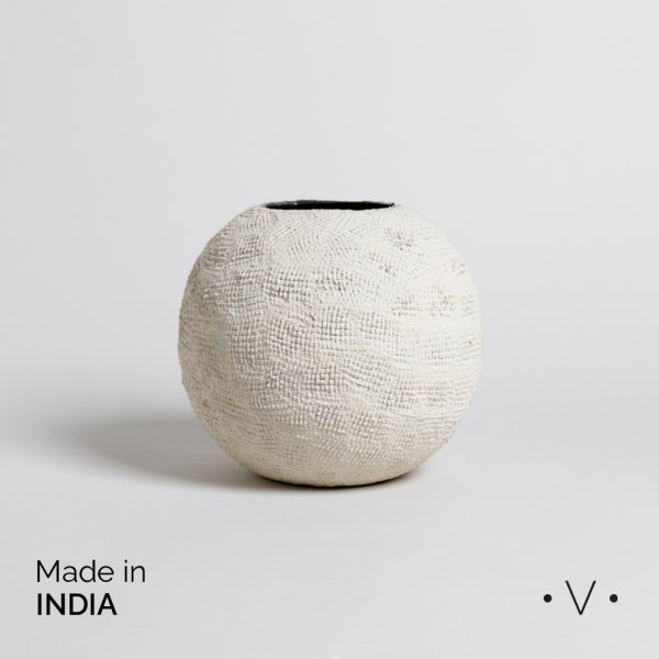 [4111274] VASIJA REDONDA ODISHA TRAMA 18,5X19,5 CM VASSA HOME