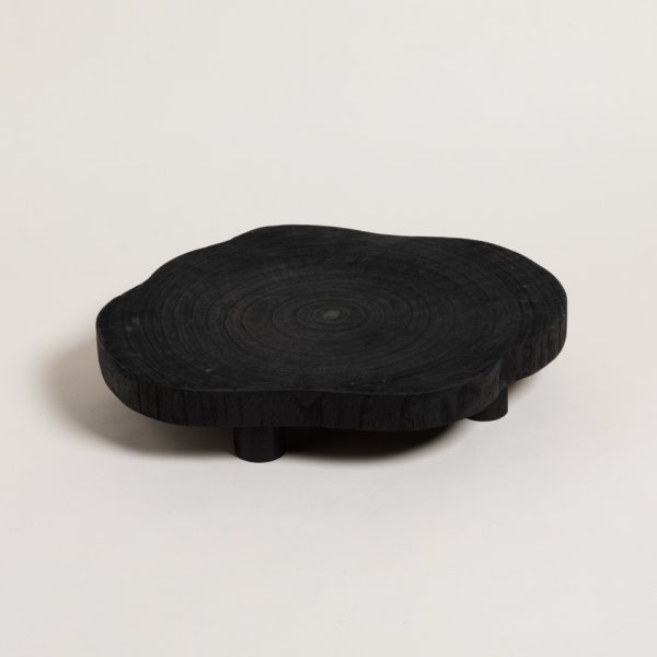 BANDEJA DECO AMORFO GRANDE BOIS NEGRO 7X39 CM