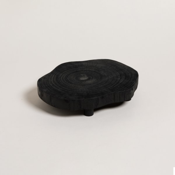 BANDEJA DECO AMORFO CHICA BOIS NEGRO 6X29 CM