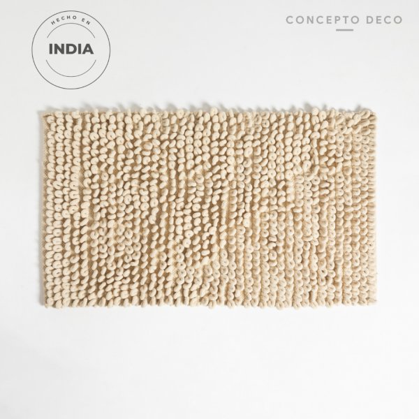 ALFOMBRA INDIA BUCLE GANDE CRUDO 50X80CM