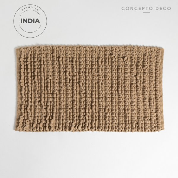 ALFOMBRA INDIA BUCLE CHICO BEIGE CLARO 50X80CM