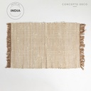ALFOMBRA DECO INDIA ALGODÓN CRUDO 60X90CM