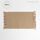 ALFOMBRA DECO INDIA ALGODÓN CRUDO 45X70