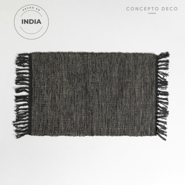 ALFOMBRA DECO INDIA ALGODÓN AZUL OSCURO 45X70