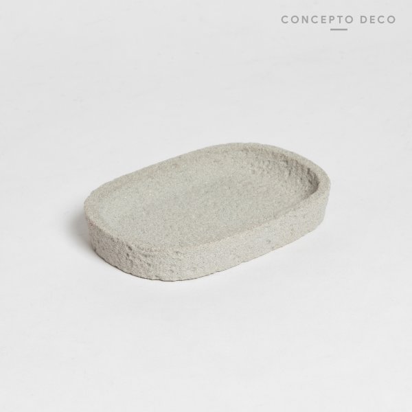 [1651169] JABONERA CEMENTO ROCA GRIS 12X8CM