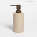 DISPENSER CERÁMICA PUNTITOS CRUDO 18X6CM