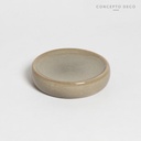 JABONERA CERÁMICA CRAQUELADA GRIS 10X10CM