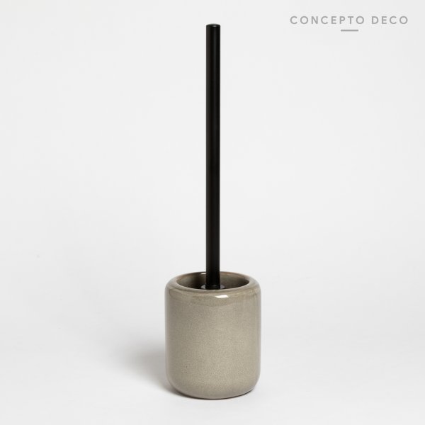 ESCOBILLA CERÁMICA CRAQUELADA GRIS 40X8,5CM