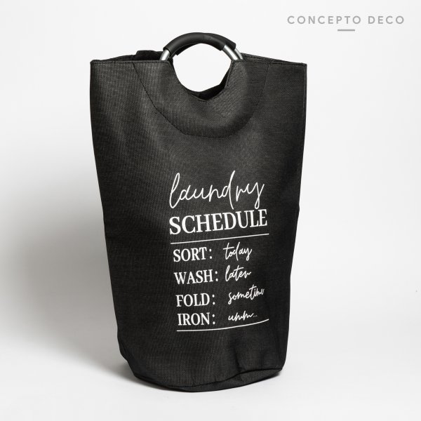 [1651205] CESTO LAUNDRY SCHEDULE NEGRO 56X28CM