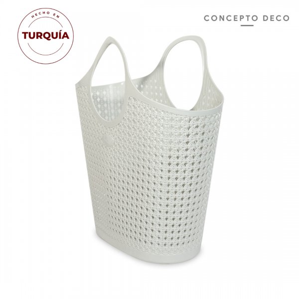 [1651210] CESTO TIZA LAUNDRY MANIJA PLAST 47X44X19CM