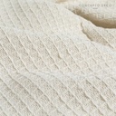 MANTA SOFÁ INDIA BALLERINA WAFFLE ALGODON BLANCO 125X150CM