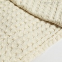 MANTA SOFÁ INDIA NUBRA WAFFLE ALGODON CRUDO 125X150CM