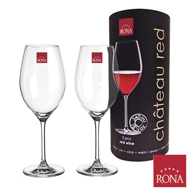 SET X 2 COPAS VINO 410 ML CHATEAU WHITE RONA X2