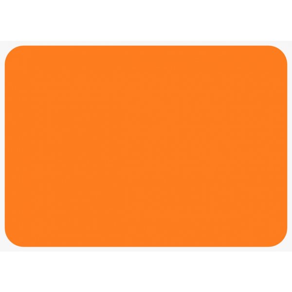 INDIVIDUAL PVC FINO 30 X 40 CM NARANJA
