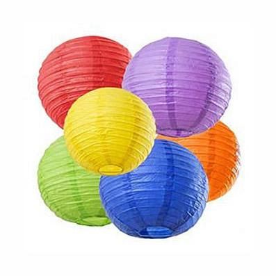 LAMPARA DE PAPEL COLOR/CIRCULOS 40 CM OFERTA