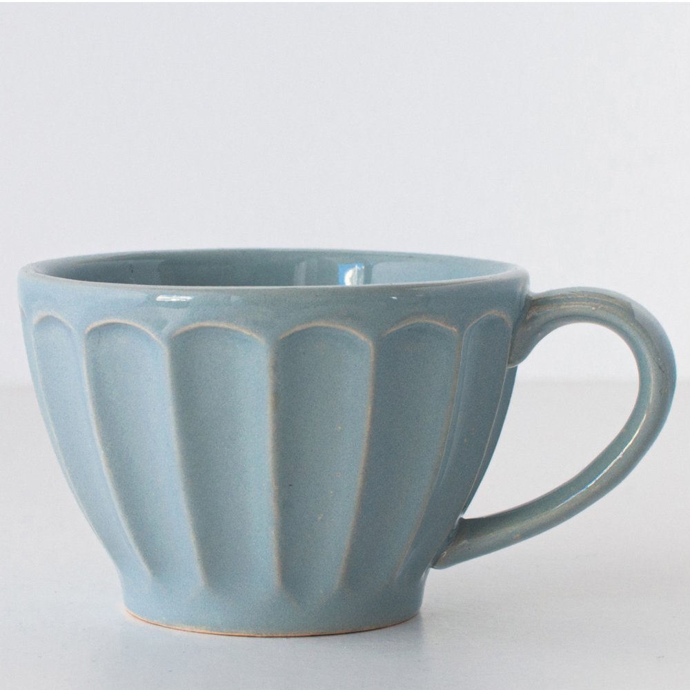 TAZA VAINILLA GRIS CERAMICA 300CC