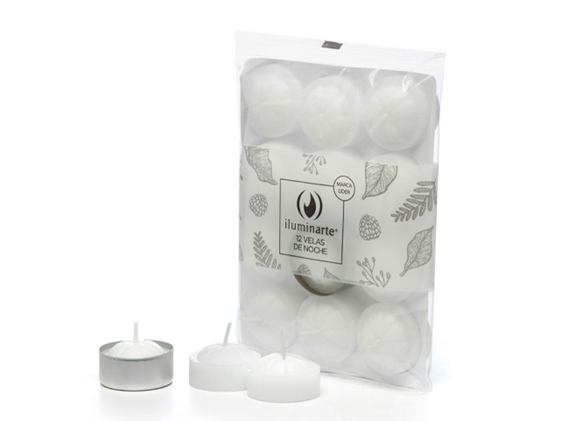 VELA DE NOCHE ILUMINARTE X 12 BLANCA ILUMINARTE