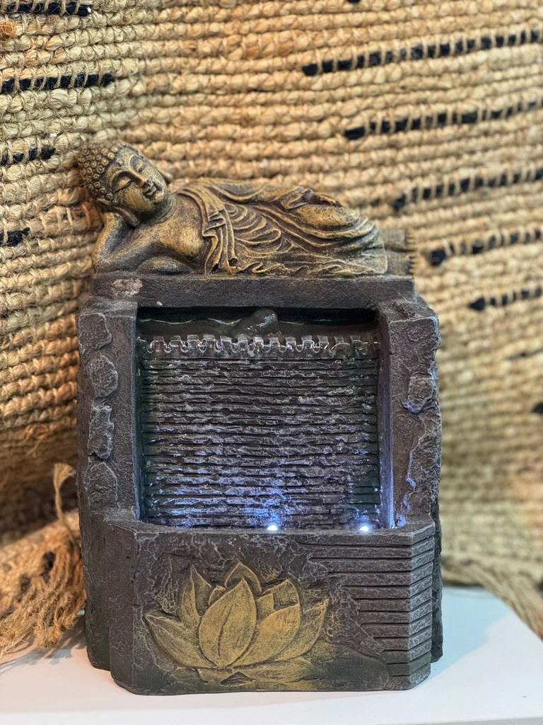 FUENTE BUDA RECOSTADO CON LUZ 26 CM ILUMINARTE