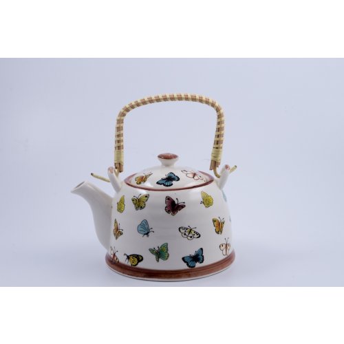 TETERA PORCELANA 900 CC CON FILTRO MARIPOSAS