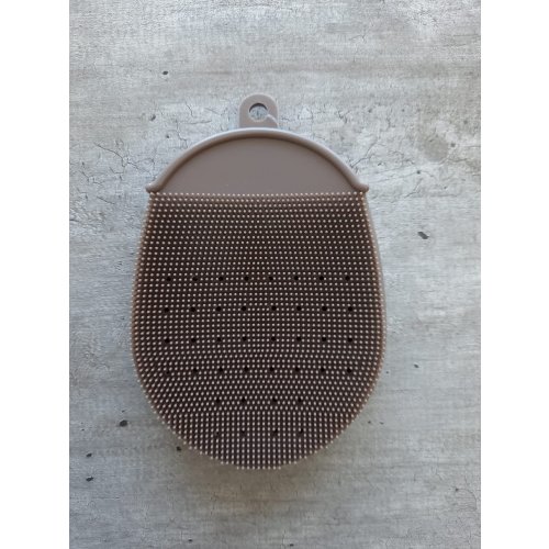 ESPONJA SILICONA PARA MANO 10 X 14 CM NATURAL