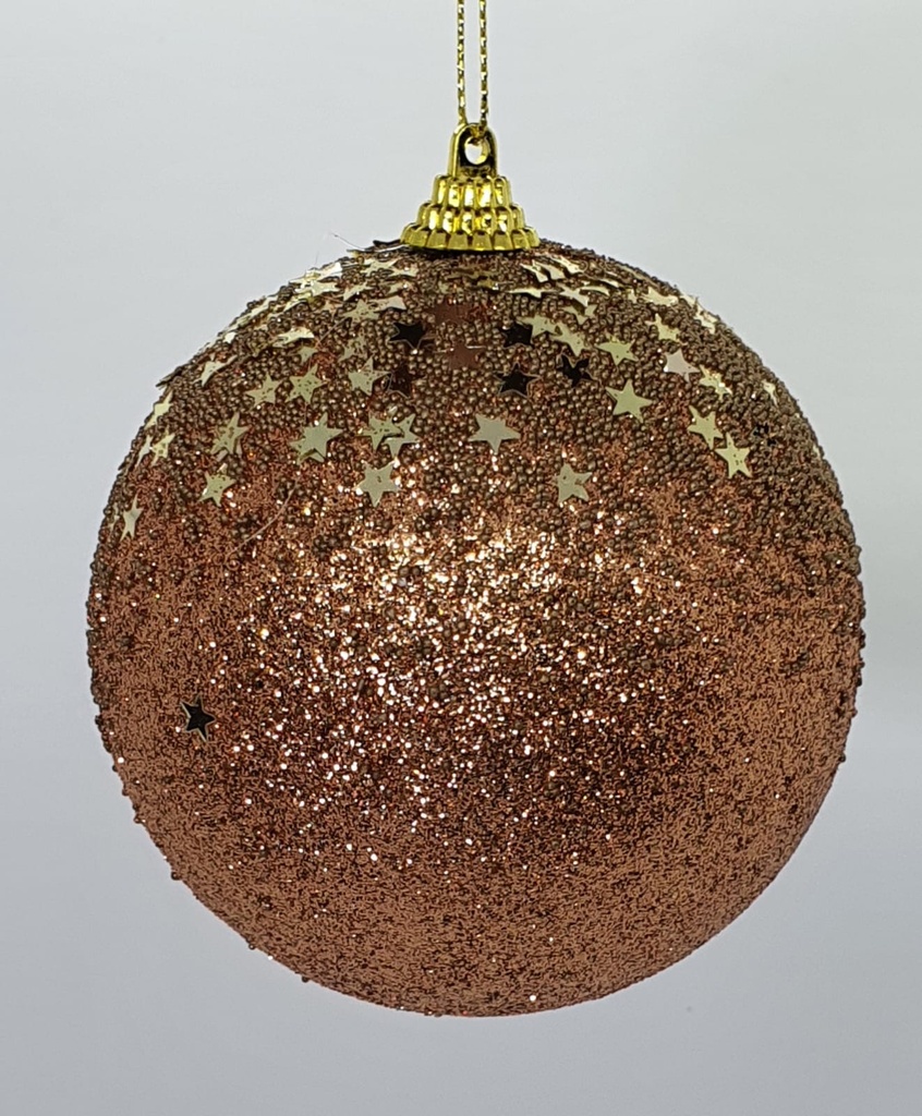 PELOTA DE NAVIDAD X6  X10 CM. GOLD