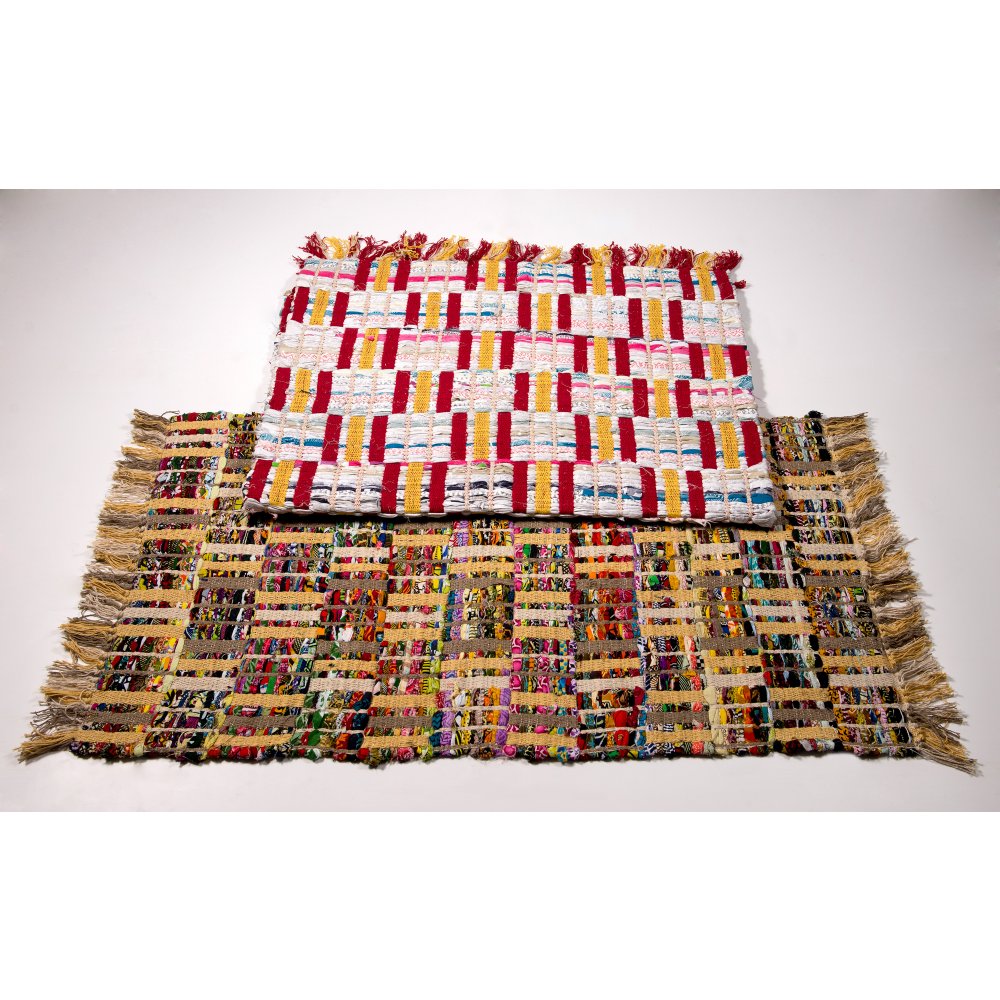 ALFOMBRA ALGODON ESCOCES 60 X 120 CM TELA+FLECOS