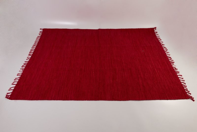 ALFOMBRA CHINDI ALGODON ROJA 140 X 200 CM