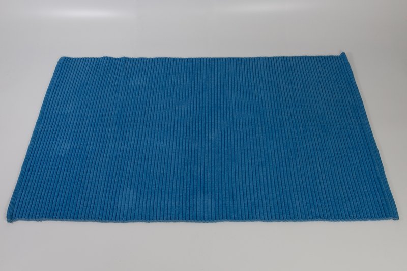 ALFOMBRA ALGODON AZUL 90 X 150 CM