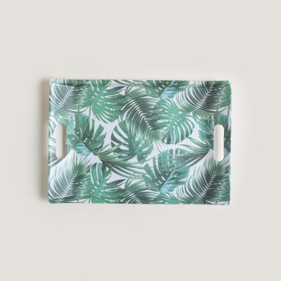 BANDEJA DE MELAMINA HOJAS 45X31CM