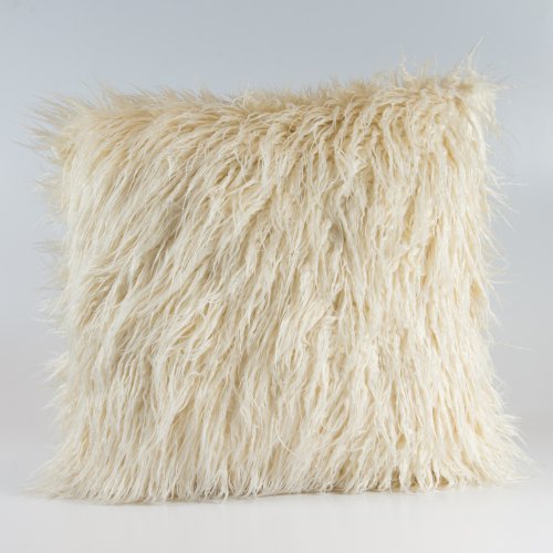 FUNDA DE ALMOHADON 43 X 43 PELO OVEJA NATURAL