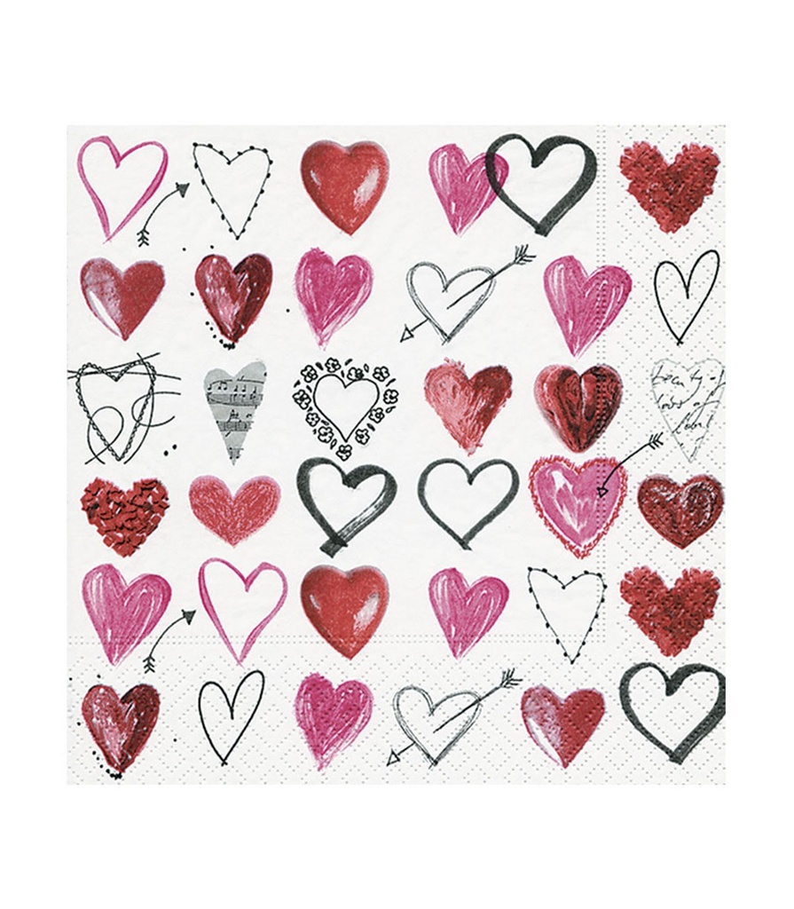 SERVILLETA 33 X 33 CM PACK 20 UNIDADES CUPIDS ARROW