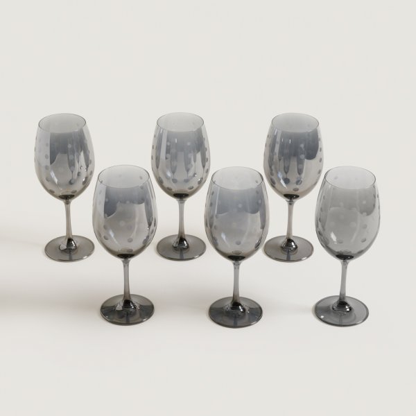 SET X 6 COPAS MIRROR LUNARES 615 ML