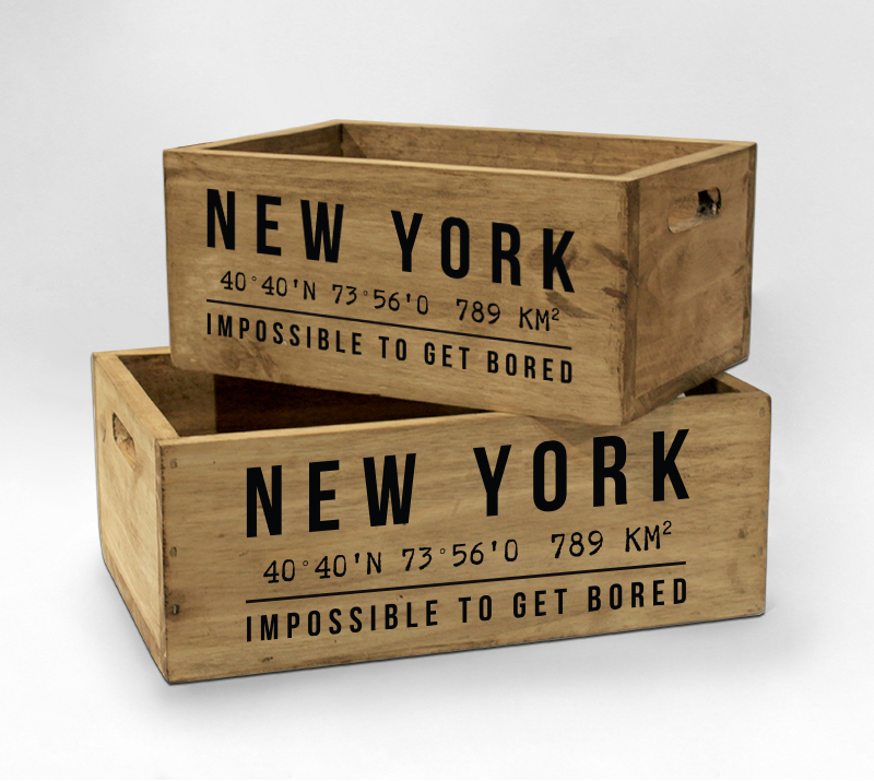 CAJAS ORGANIZADORAS RECTANGULARES GPS NEW YORK 36 X 21 X 14 CM / RECTANGULAR 