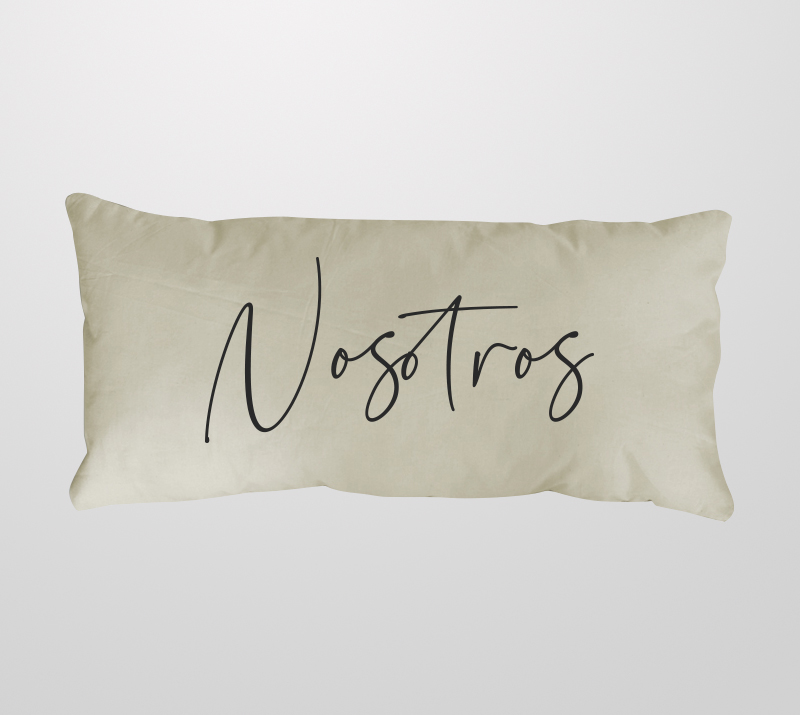 FUNDA DE ALMOHADON NOSOTROS NATURAL 60 X 30 CM -