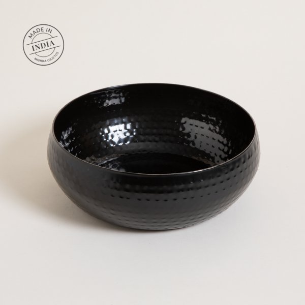 BOWL DE ACERO INOX BLACK KIRAN 25X9 CM