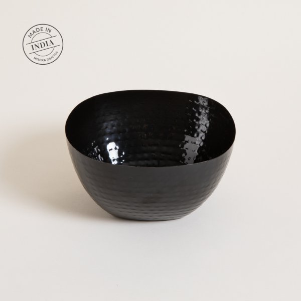 BOWL DE ACERO INOX CUADRADO BLACK KIRAN 22X11 CM