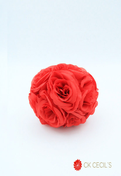 ROSE BALL 15 CM. RED