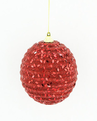 PELOTA DE NAVIDAD X 6 10 CM. RED