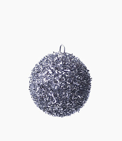 PELOTA NAVIDAD X 6 6CM SILVER