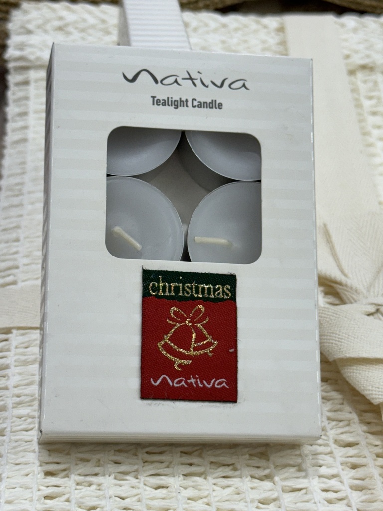 VELAS BLANCAS NATIVA X6 C/ CHAPITAS 