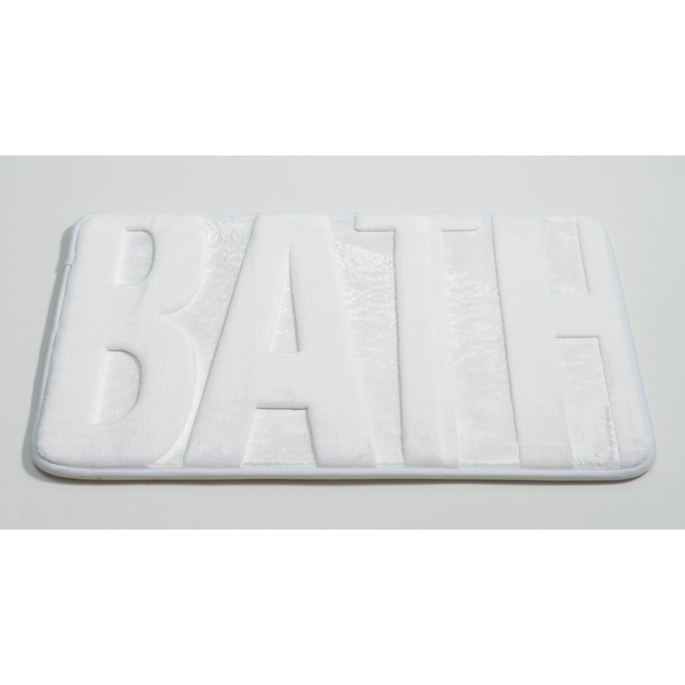 ALFOMBRA DE BAÑO DE MICROFIBRA BLANCA 40 X 60 CM BATH