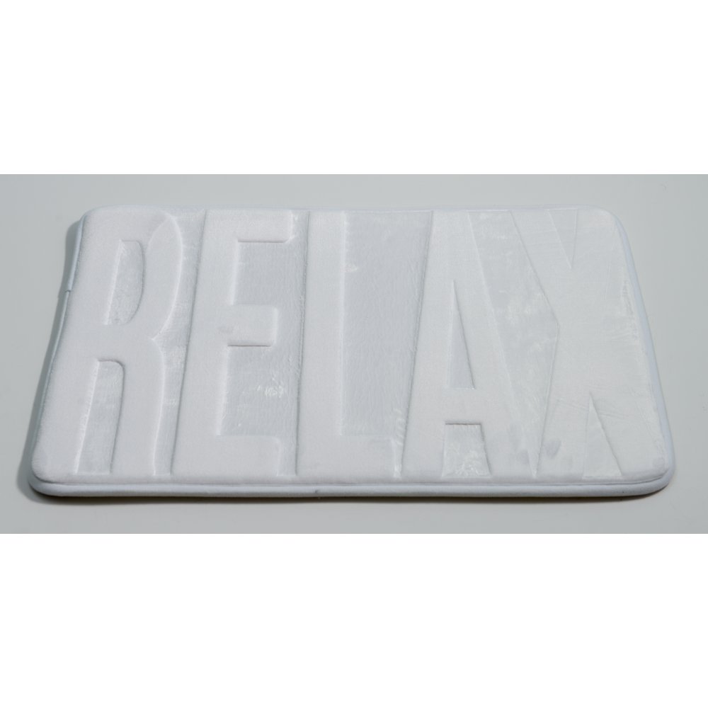 ALFOMBRA DE BAÑO MICROFIBRA RELAX BLANCO 43 X 61